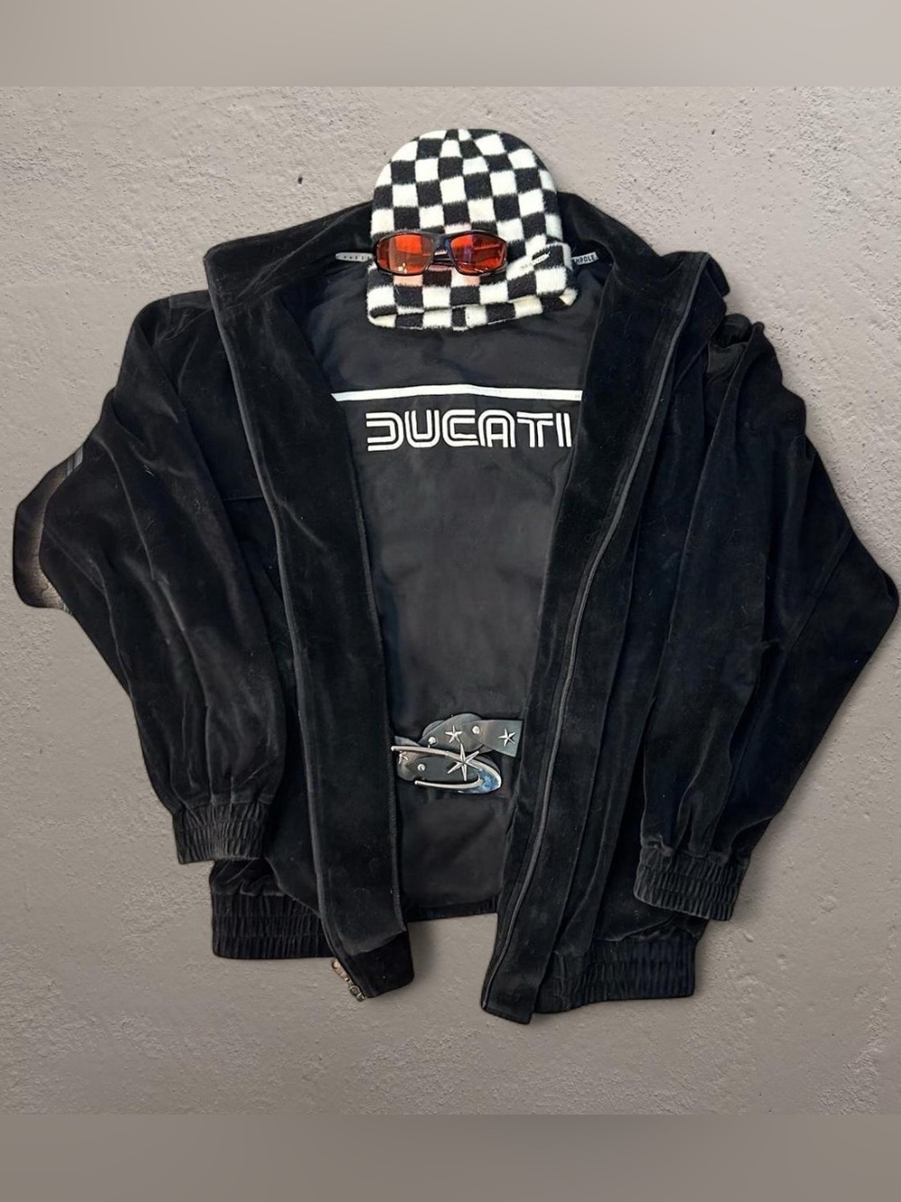 Vintage Late 2000s Ducati Black Retro Styled Front & Back Racing Graphic Tee